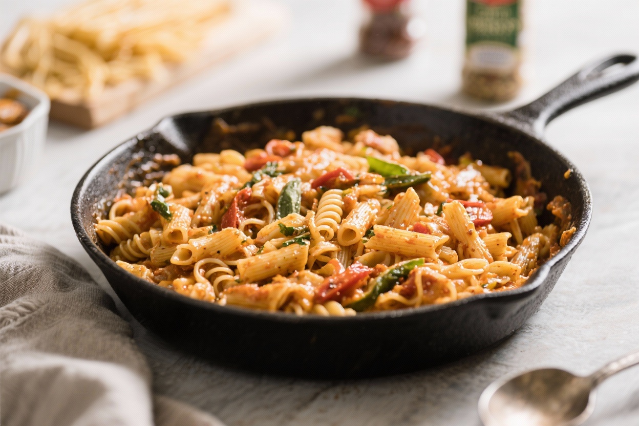 Simple weeknight meals with pantry staples - This recipe is a flexible, one-pan pantry pasta that’s endlessly adaptable and surprisingly satisfyi
