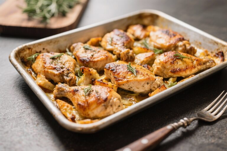one pan chicken tray bake