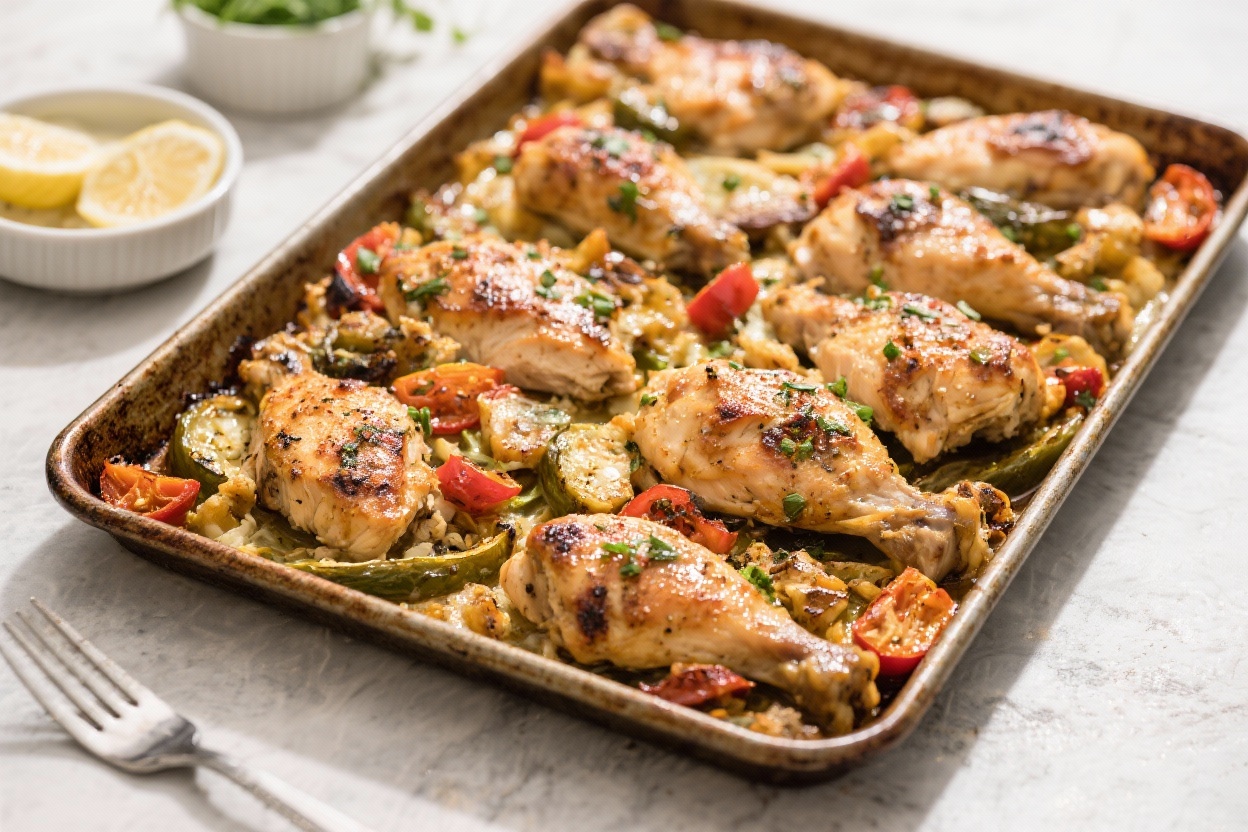 One pan chicken tray bake - One Pan Chicken Tray Bake - Easy, Flavorful, and Weeknight-Friendly This one pan chicken tray bake i