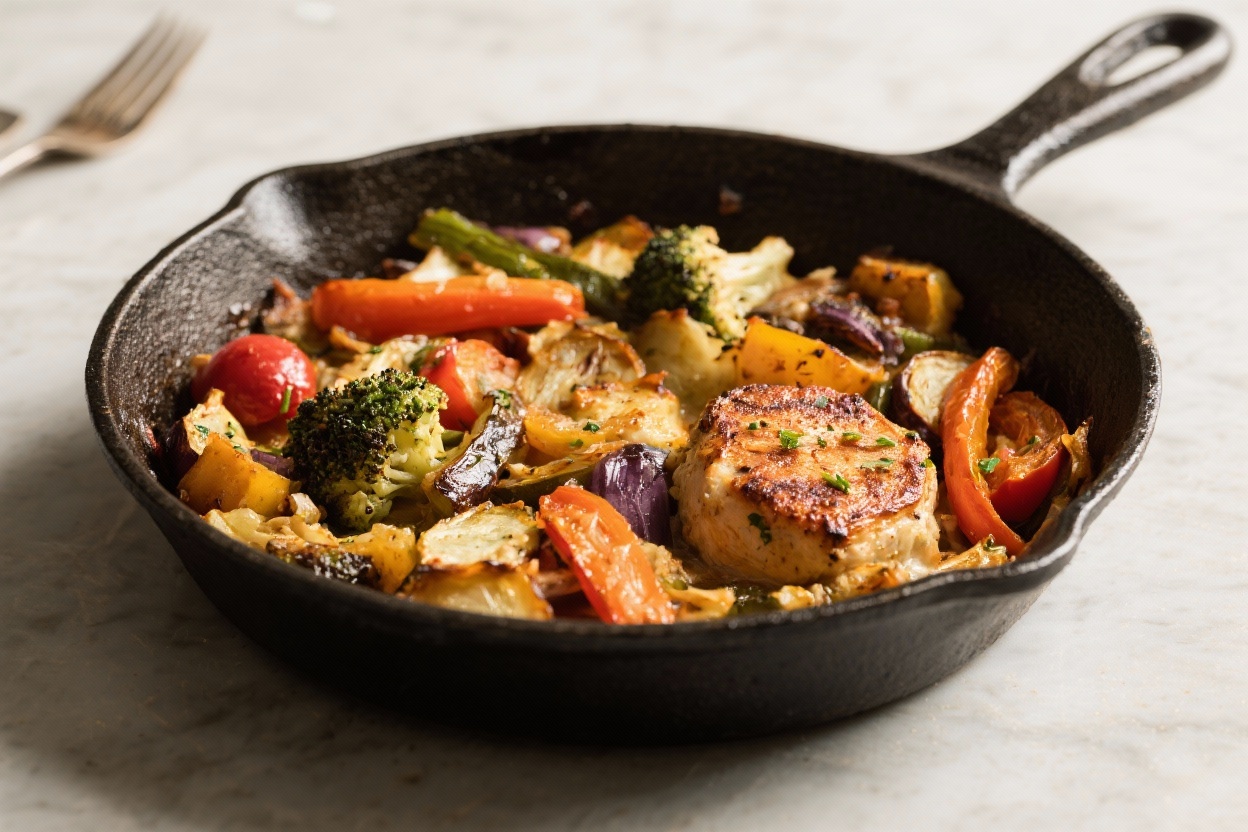 One pan dinners with vegetables - You get a full meal with minimal cleanup and plenty of flavor