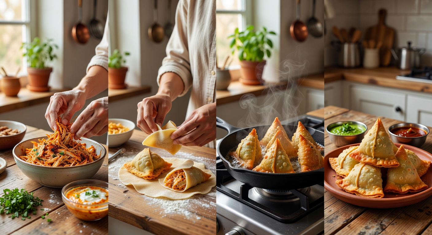 How to Make Chicken Tandoori Samosas: Step-by-Step Guide